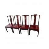 4 Vintage Asian Rosewood Dining Chairs