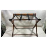 wooden luggage rack