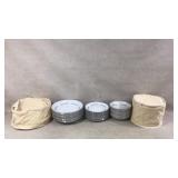 Harmony House Platinum Scroll Bowls,Saucers