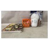 Plastic Canvas Crafting Lot With Supplies and Maga