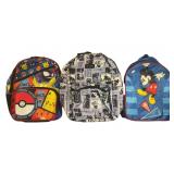 (3) Pop-Culture School Backpacks, Pokï¿½mon,