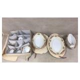 Noritake China Dinnerware Set with Gold and Floral