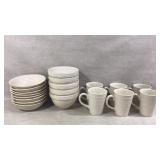 Sorrento stoneware Cafeware White Mugs and Bowls