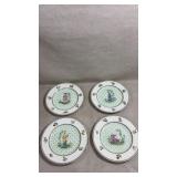 Set of 4 antique Wedgewood chinoiserie pattern