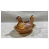 vintage Indiana Glass 7-inch 'Hen on a Nest'
