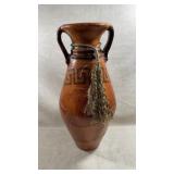 handcrafted earthenware amphora vase featuring a
