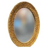 1972 Oval Plaster Wall Mirror