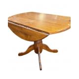 Wooden Pedestal Drop Leaf Dining Table no chairs