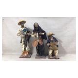 Vintage Paper mache Mexican folk art figurines