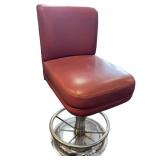 Mauve Swivel Steel Base Barstool Shop Stool