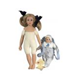 Vintage Hildegard Gï¿½nzel 'Faith & Knapsack' Dolls