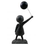 WILLIAM LATTIMER 'BALLON GIRL' CAST LEAD SCULPTURE