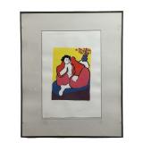 EUGENE JEFFERY GOLD UNTITLED LITHOGRAPH SIGNED