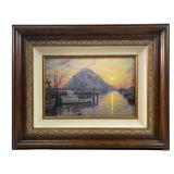THOMAS KINKADE 'MORRO BAY AT SUNSET' GICLEE