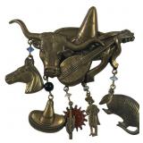 SILVERMAN BROTHER STERLING SOUTHWESTERN BROOCH