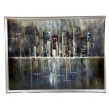 GIOVANNI RUSSO ABSTRACT MIXED MEDIA ON METAL