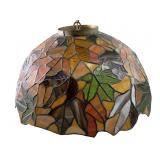 TIFFANY STYLE STAINED GLASS CHANDELIER