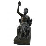 AFTER  EUGENE GUILLAUME POET ANACREON BRONZE