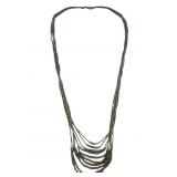 MULTI STAND LIQUID SILVER NECKLACE