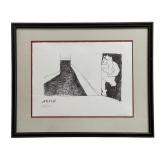 EUGENE JEFFERY GOLD UNTITLED LITHOGRAPH SIGNED