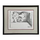 EUGENE JEFFERY GOLD UNTITLED LITHOGRAPH SIGNED
