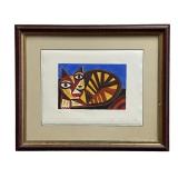 TOM JOHNSON UNTITLED SIGNED COLOR LITHOGRAPH