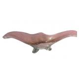 Vintage Murano-style Pink & White Sommerso Art