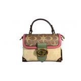 Coach Georgie Gem Crossbody Bag in Pink + Green