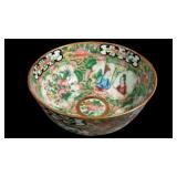 Antique Chinese Hand-painted Porcelain Bowl Rose