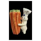 Vintage Pillsbury Doughboy Ceramic Carrot Bud Vase