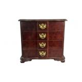 Vintage 1980s 4-Drawer Jewelry Chest Box Faux