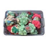 10+ Balls of Yarn in Storage Bin Container,