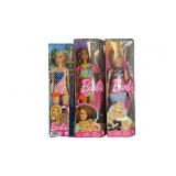 (3) Mattel Barbie Dolls, Fashionista Dolls,