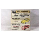 Vintage beams decanters 64 mustang, 78 corvette,