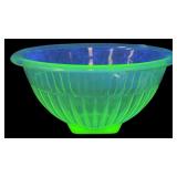 Vintage Hazel-Atlas Green Uranium Mixing Bowl