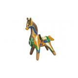 Vtg. Hand-made Mexican Terracotta Horse Coin Bank
