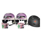 (3) Head Protection Helmets for Skating, Softball