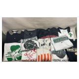 collection of vintage and athletic apparel,