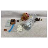 Jewelry Lot with Accessories and Teddy Bear