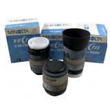 (6) Minolta Vectis V-mount autofocus lenses
