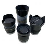 (4) Minolta Vectis V-mount camera lenses