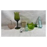 Vtg Viking Art Glass Epic Stockholm Lotus Flower