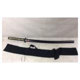 Japanese-Style Sword with Black Scabbard and Wrap