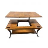 Lift top Coffee Table Wrought Iron and Wooden