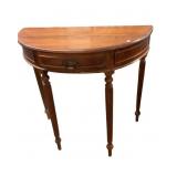 Wooden Half Moon Table