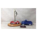 Corvette lamp, truck and corvette toy car