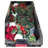 Large Husky Lidded Tote with CHRISTMAS DECOR