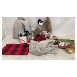 Holiday Decorations and Fabric Pieces