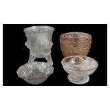 (4) Antique/Vintage Glassware, Alexandrite Glass,
