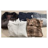 collection of casual outerwear and clothing